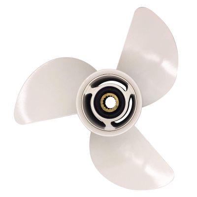 ARKDOZA 13 1/2x15 Aluminum Propeller for Yamaha Outboard Motor Engine 60-130HP 6E5-45947-00-EL RH Prop with Rubber hub