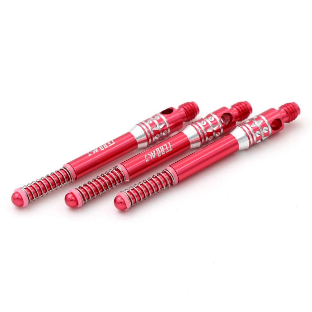 CUESOUL TERO AK7 Aluminum Dart Shafts Red Built-in Spring Telescopic for Steel Tip Darts and Soft Tip Darts,Set of 3 pcs