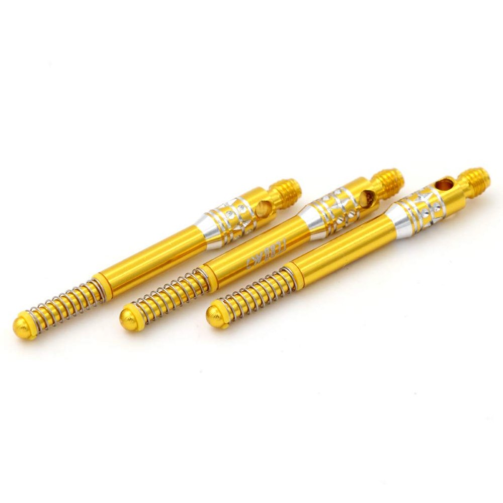 CUESOUL TERO AK7 Aluminum Dart Shafts Glod Built-in Spring Telescopic for Steel Tip Darts and Soft Tip Darts,Set of 3 pcs
