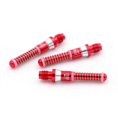 CUESOUL TERO AK7 Aluminum Size A Dart Shafts Red Built-in Spring Telescopic for Steel Tip Darts and Soft Tip Darts,Set of 3 pcs