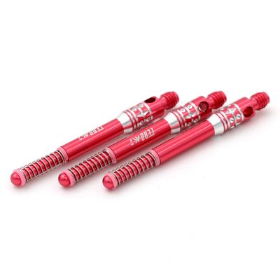 CUESOUL TERO AK7 Aluminum Dart Shafts Red Built-in Spring Telescopic for Steel Tip Darts and Soft Tip Darts,Set of 3 pcs