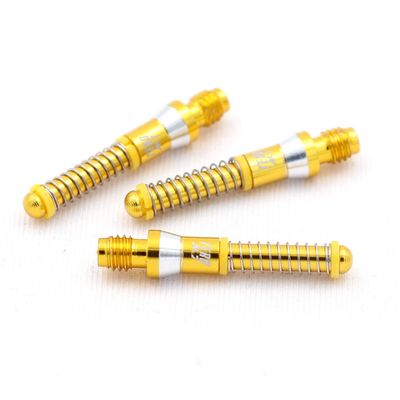 CUESOUL TERO AK7 Aluminum Size A Dart Shafts Glod Built-in Spring Telescopic for Steel Tip Darts and Soft Tip Darts,Set of 3 pcs