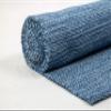 Handmade Organic Cotton Yoga Mat by Live Well 360 - Natural Yoga Mat - Exercise, Workout, & Fitness Rug Made of 100% Cotton - Woven Material - Hand-Crafted, Absorbent & Washable - 78" x 27" (Blue) view 1