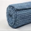 Handmade Organic Cotton Yoga Mat by Live Well 360 - Natural Yoga Mat - Exercise, Workout, & Fitness Rug Made of 100% Cotton - Woven Material - Hand-Crafted, Absorbent & Washable - 78" x 27" (Blue) view 2