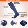 WEIERYA Merino Wool Ski Socks for Men & Women, Knee-High Winter Thermal Snowboarding Socks 2 - Pack Retro Blue Medium view 2