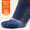 WEIERYA Merino Wool Ski Socks for Men & Women, Knee-High Winter Thermal Snowboarding Socks 2 - Pack Retro Blue Medium view 3
