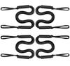 Bungee Dock Line Mooring Rope Boat Accessories Docking Lines PWC Dockline for Boats Kayak, Jet Ski, Pontoon, Canoe, Power Boat WaveRunner, 4 Pack (Black, 4-5.5) view 1