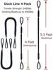 Bungee Dock Line Mooring Rope Boat Accessories Docking Lines PWC Dockline for Boats Kayak, Jet Ski, Pontoon, Canoe, Power Boat WaveRunner, 4 Pack (Black, 4-5.5) view 4