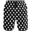 visesunny Black White Dot Men's Beach Short Swim Trunks Sports Running Bathing Suits with Mesh Lining XXL view 1