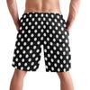visesunny Black White Dot Men's Beach Short Swim Trunks Sports Running Bathing Suits with Mesh Lining XXL view 2