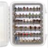 Outdoor Planet 50 Premium Fly Fishing Flies Assortment | Waterproof Fly Box | Dry, Wet, Nymphs & Caddis Flies | Trout Fishing Lure Set view 1