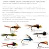Outdoor Planet 50 Premium Fly Fishing Flies Assortment | Waterproof Fly Box | Dry, Wet, Nymphs & Caddis Flies | Trout Fishing Lure Set view 2