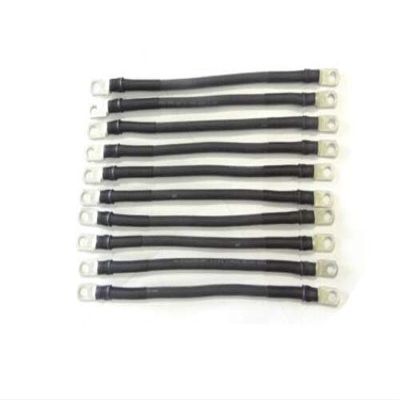 ACDC WIRE AND SUPPLY 10 Sets 4 Awg HD Golf Cart Battery Cable 10-10" Black E-Z-GO Jumper Cables U.S.A