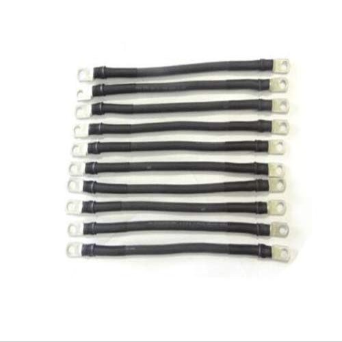ACDC WIRE AND SUPPLY 10 Sets 4 Awg HD Golf Cart Battery Cable 10-10" Black E-Z-GO Jumper Cables U.S.A