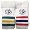 240 Pairs Of Yacht & Smith Wholesale Women's Tube Socks, Women's Cotton Referee Sport Socks Size 9-11 (White w/Stripes) view 2