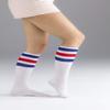 240 Pairs Of Yacht & Smith Wholesale Women's Tube Socks, Women's Cotton Referee Sport Socks Size 9-11 (White w/Stripes) view 4