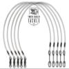 5 Pack 130 lb. 12" Premium Fluorocarbon Tooth Shield Tackle Musky Leaders Muskie Pike Leader (Fastach Clip) view 1