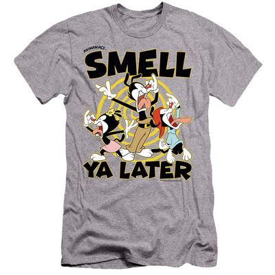 Animaniacs Smell Ya Later Unisex Adult Canvas Brand T Shirt for Men and Women, Small Athletic Heather