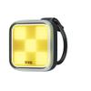 Knog Blinder Front Bike Light - 200 Lumen Rechargeable Bicycle Light - Bright LED Bike Headlight with Integrated USB Charging, 8 Light Modes, IP67 Waterproof, Fits 22-32mm Handlebars - Grid Design view 1