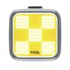 Knog Blinder Front Bike Light - 200 Lumen Rechargeable Bicycle Light - Bright LED Bike Headlight with Integrated USB Charging, 8 Light Modes, IP67 Waterproof, Fits 22-32mm Handlebars - Grid Design view 2