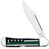 Case WR XX Pocket Knife Green Line - Mini Copperlock-Smooth Black Bn W/Color Inlays Item #9577 - (61749L SS) - Length Closed: 3 5/8 Inches view 1