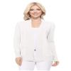 YEMAK Women's Knit Cardigan Sweater  Long Sleeve Open Front Basic Classic Casual Soft Lightweight Knitted Shrug with Pockets MK8558-IVORY-XL view 1