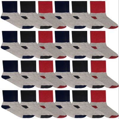 Yacht & Smith 24 Mens & Womens Cotton Thermal Crew Socks, Cold Weather Boot Sock Shoe Size 8-12 (Assorted Womans 9-11)