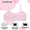 bebe Girls Training Bra - 8 Pack Seamless Unpadded Cami Training Bra - Stretchable Tween Wireless Bralette for Girls, Size Large, Black/White/Light Pink/Almond view 2