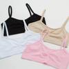 bebe Girls Training Bra - 8 Pack Seamless Unpadded Cami Training Bra - Stretchable Tween Wireless Bralette for Girls, Size Large, Black/White/Light Pink/Almond view 3