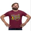 5X-Large Maroon Mens Retro Distressed Mardi Gras Fleur De Lis & Beads T-Shirt view 1