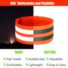 Gejoy 16 Pieces Reflective Bands Reflector Bands for Wrist, Arm, Ankle, Leg, High Visibility Reflective Gear Safety Reflector Tape Straps for Night Walking, Cycling and Running (Green, Orange) view 3