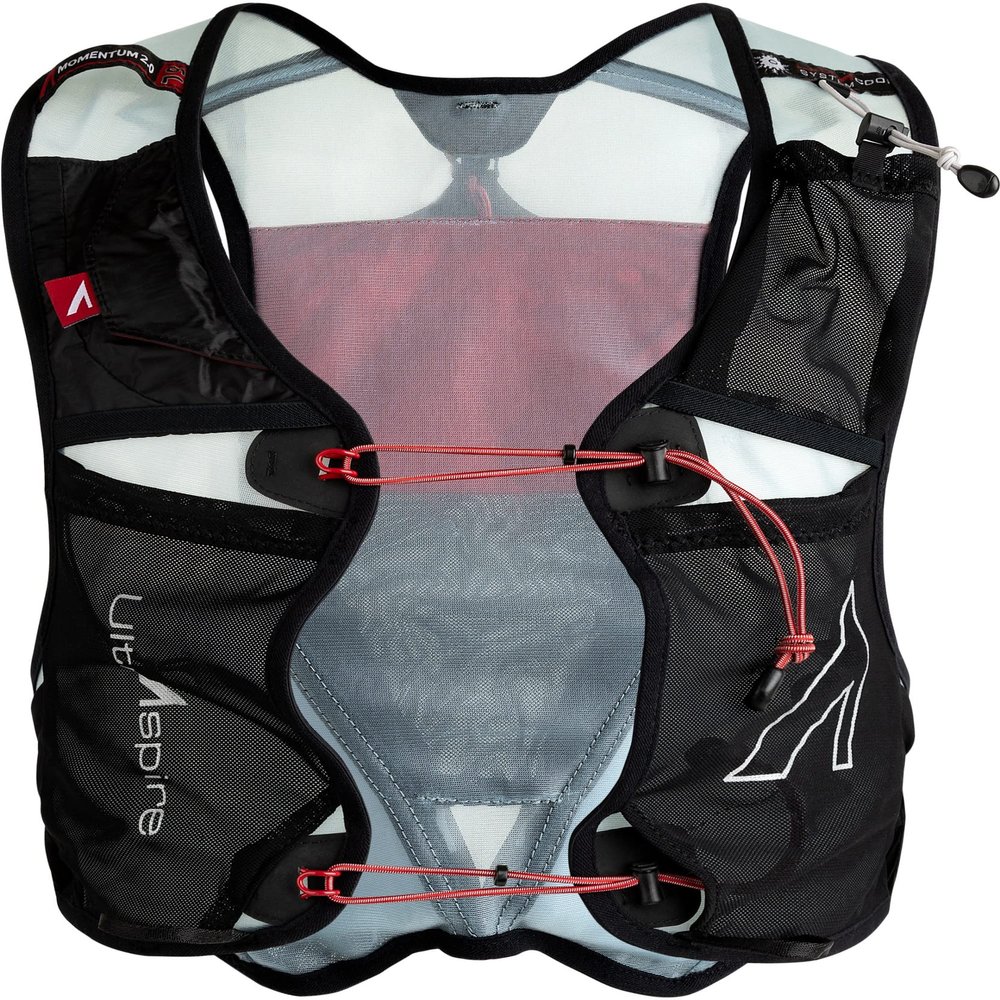 Ultraspire Momentum Hydration Minimalist 6 Liter Race Vest - 2.0 Black/Red, Medium (32"-38")