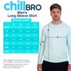 chillBRO. by Denali Mens UPF 50+ Long Sleeve Crew Neck T-Shirt - S, Tangelo view 3