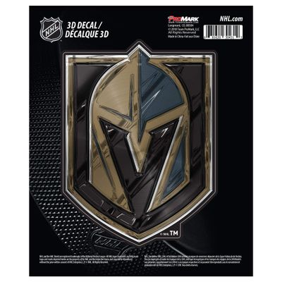FANMATS 62797 NHL - Vegas Golden Knights 3D Team Logo Decal Great Gift for Sports Fans - Works On Hard Surfaces - for Homes, Cars, Trucks, SUVs.