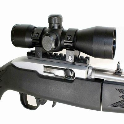 Trinity 4x32 Optics Mil Dot Reticle Crosshair Scope with Free Base Mount Adapter Rings