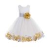 ekidsbridal Rose Petals White Flower Girl Dresses Pageant Dress Baptism Dress 007ss 16 view 1