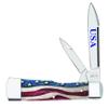 Case WR XX Pocket Knife Patriotic Smooth Natural Bone Gunstock Item #64140 - (62130 SS) - Length Closed: 3 3/4 Inches view 1