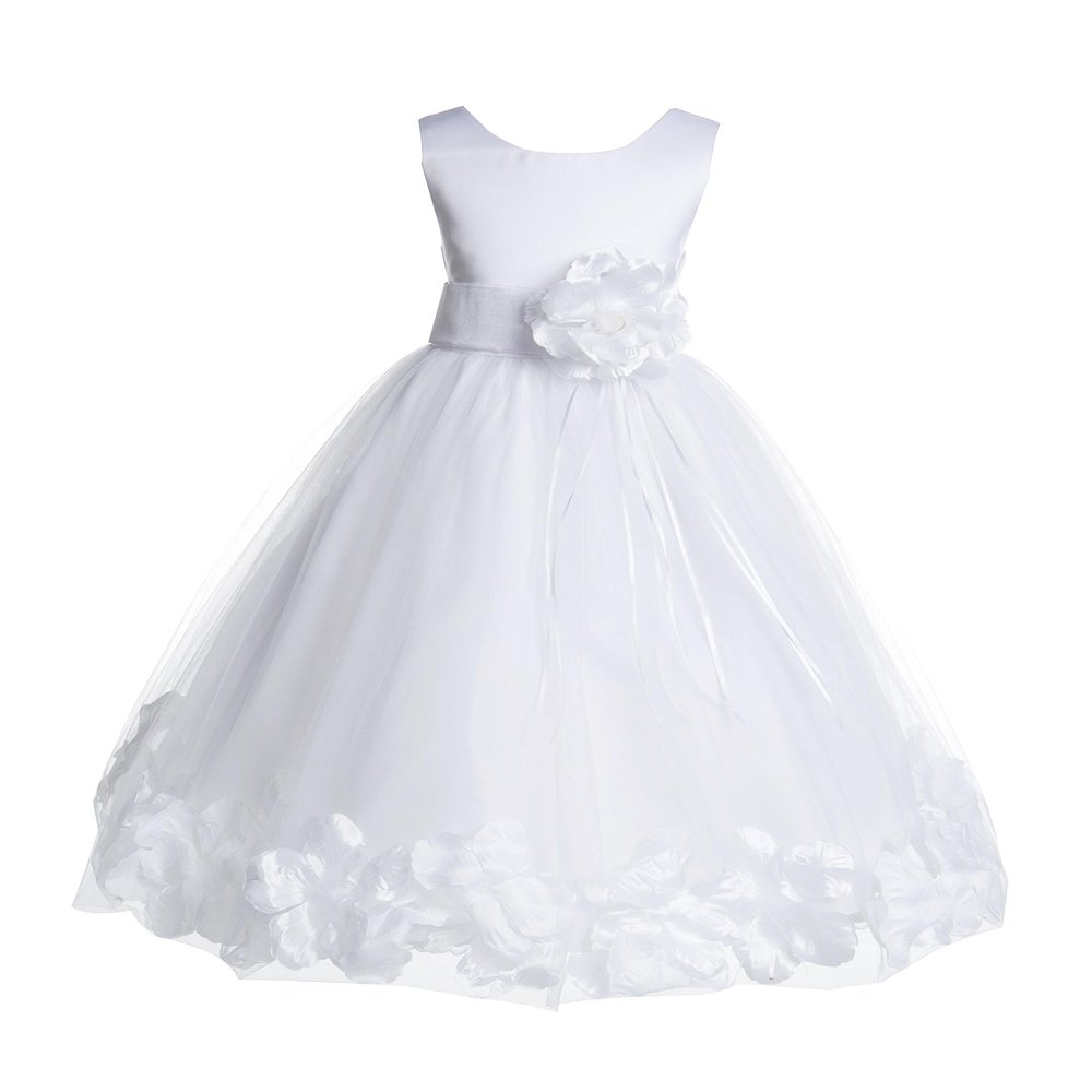 ekidsbridal Rose Petals White Flower Girl Dresses Pageant Dress Baptism Dress 007ss 14