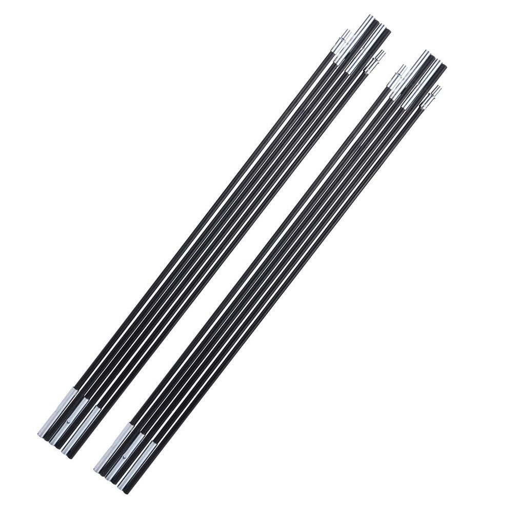 Camping Tent Pole, Fiberglass Foldable Camping Tent Pole 6 Segments Outdoor Retractable Sunshelter Camping Tent Support Rods Awning Frames Kit