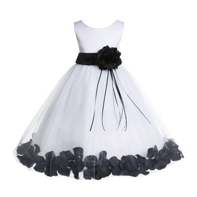 ekidsbridal Rose Petals White Flower Girl Dresses Pageant Dress Baptism Dress 007ss 16