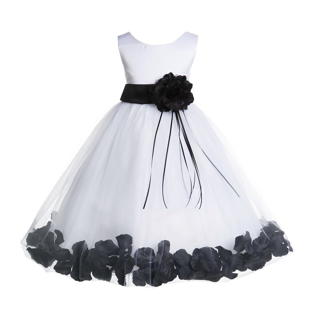 ekidsbridal Rose Petals White Flower Girl Dresses Pageant Dress Baptism Dress 007ss 16