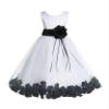 ekidsbridal Rose Petals White Flower Girl Dresses Pageant Dress Baptism Dress 007ss 16 view 1