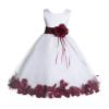 ekidsbridal Rose Petals White Flower Girl Dresses Pageant Dress Baptism Dress 007ss 16 view 1