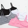 bebe Girls Training Bra - 8 Pack Seamless Unpadded Cami Training Bra - Stretchable Tween Wireless Bralette for Girls, Size Large, Soft Pink/Heather Grey/White/Black view 3