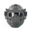 PJ Fast Tactical Helmet Airsoft Paintball Protective Helmet Full Face Mask Molle Mesh Breathable Goggles for Military CS Paintball Shooting, Hunting, Cycling, Motorcycle, Outdoor Sports view 2