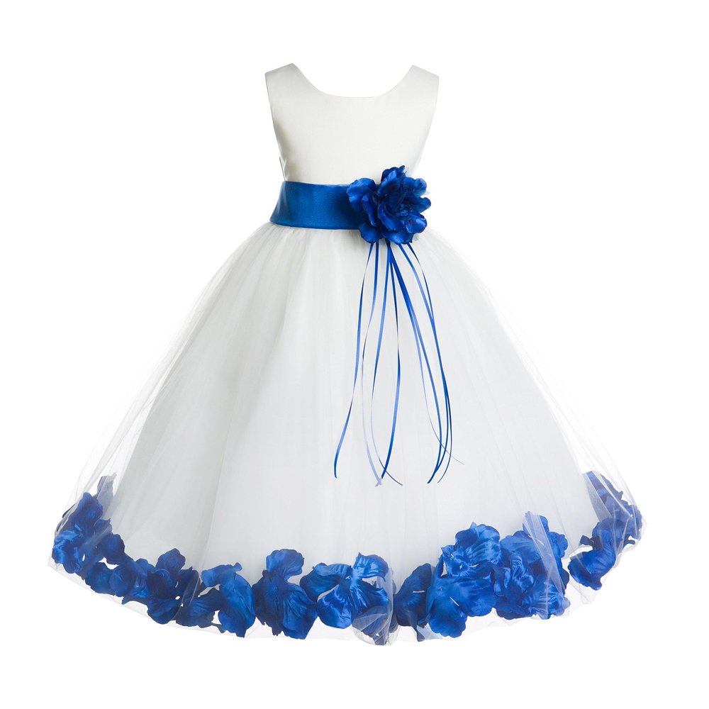 ekidsbridal Rose Petals Ivory Flower Girl Dress Birthday Girl Dresses Reception Dress 007ss 14