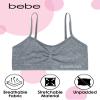 bebe Girls Training Bra - 8 Pack Seamless Unpadded Cami Training Bra - Stretchable Tween Wireless Bralette for Girls, Size Medium, Soft Pink/Heather Grey/White/Black view 2