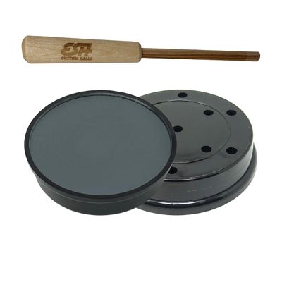 ESH Old Classic Slate Turkey Pot Call with Striker & Conditioning Pad Beginner-Friendly Slate Turkey Call for Learning Hen Yelps, Clucks & Purrs Easy-to-Use Hunting Call