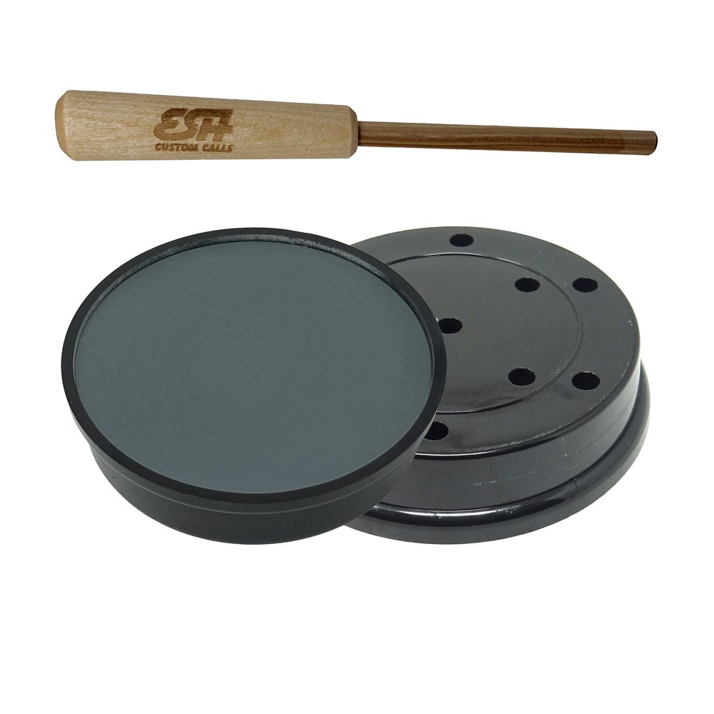 ESH Old Classic Slate Turkey Pot Call with Striker & Conditioning Pad Beginner-Friendly Slate Turkey Call for Learning Hen Yelps, Clucks & Purrs Easy-to-Use Hunting Call