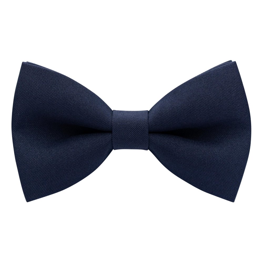 Bow Tie House Boys Classic Pre-Tied Bow Tie Formal Solid Tuxedo (Medium, Navy Blue)